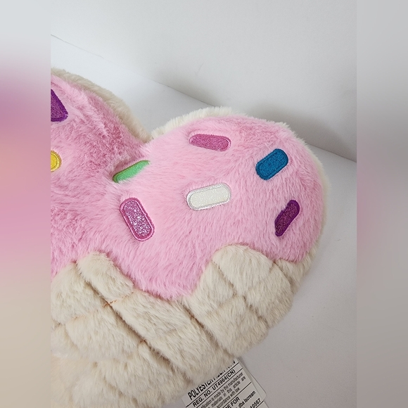Icecream Heart-Shaped Pillow - Pink and Cream - Picture 6 of 16